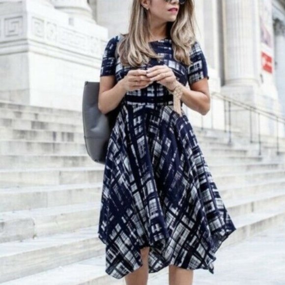Anthropologie Painted Plaid Dress - Corey Lynn Cal - Picture 1 of 4